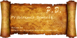 Pribinyecz Dominik névjegykártya
